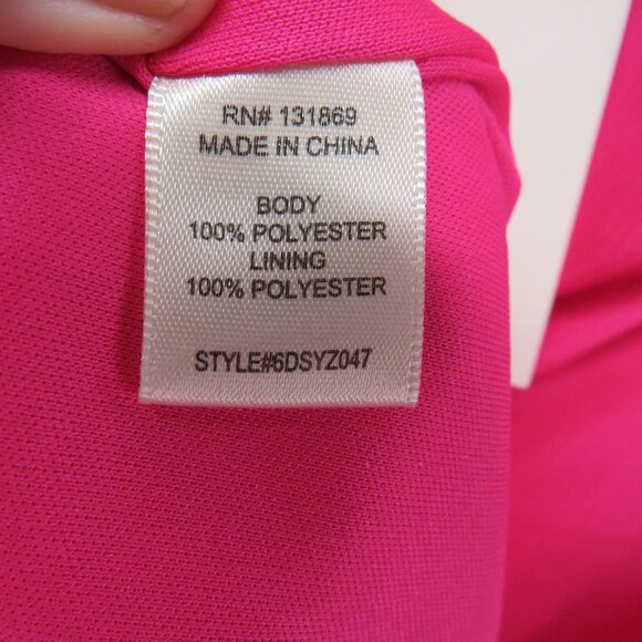 Allison Kelly Dress Sz Large Hot Pink Mini Adjustable Straps Sweetheart Neckline - Picture 7 of 13
